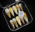WEDDING FLORAL PRESS ON NAILS
