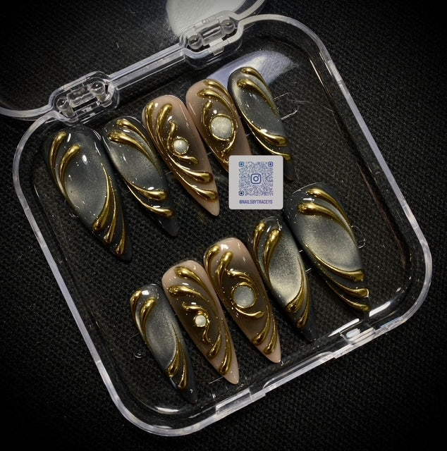 Misterious 3D  PRESS ON NAILS