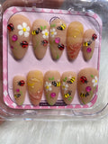 3D Natural Spring   Press on Nails