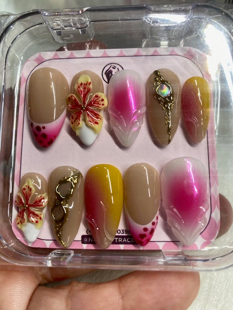 Floral Press on Nails